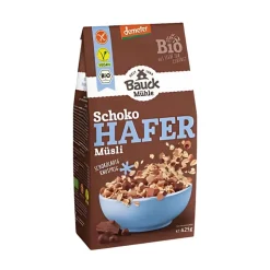 Muesli crujiente de avena con chocolate y bolitas, sin gluten, ecológico - Bauckhof