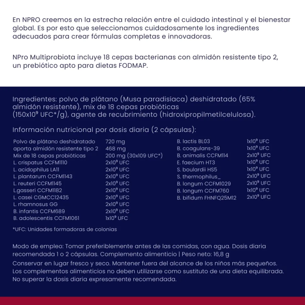 Multiprobiota, en cápsulas - NPRO