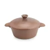 OIla de cerámica gres 23 cm con tapa, canela - Topgres