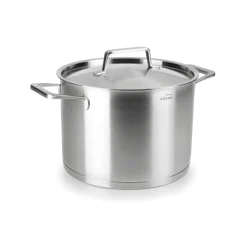 Olla alta de acero inoxidable con tapa de acero, foodie, 26 cm - Lacor