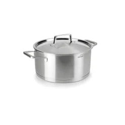 Olla de acero inoxidable con tapa de acero, foodie, 22 cm - Lacor