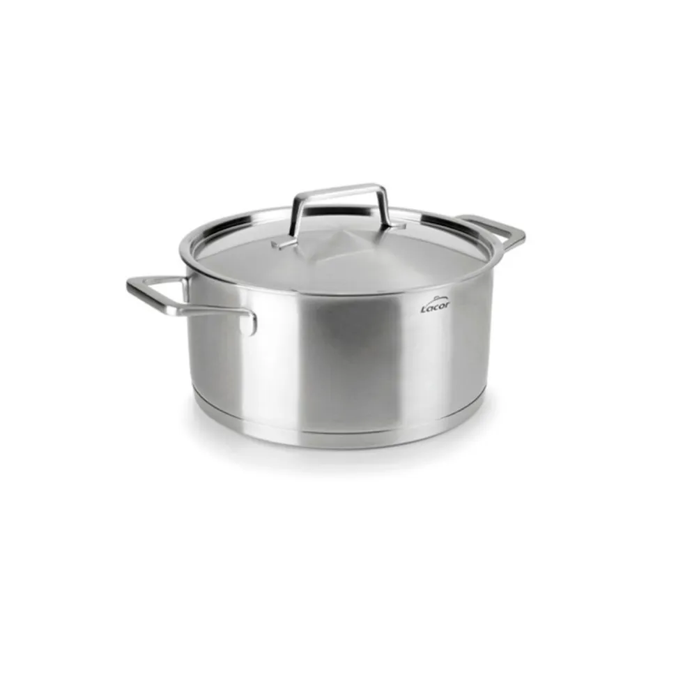 Olla de acero inoxidable con tapa de acero, foodie, 22 cm - Lacor