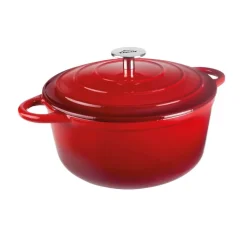 Olla de hierro fundido, 20 cm, color rojo - Lacor