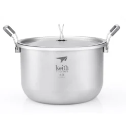 Olla de titanio con tapa, 6 litros - Keith