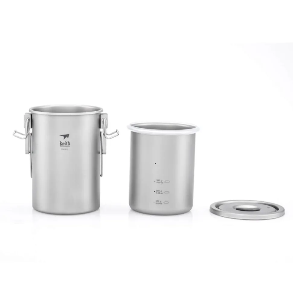 Olla de titanio multifunción con tapa, 900 ml - Keith