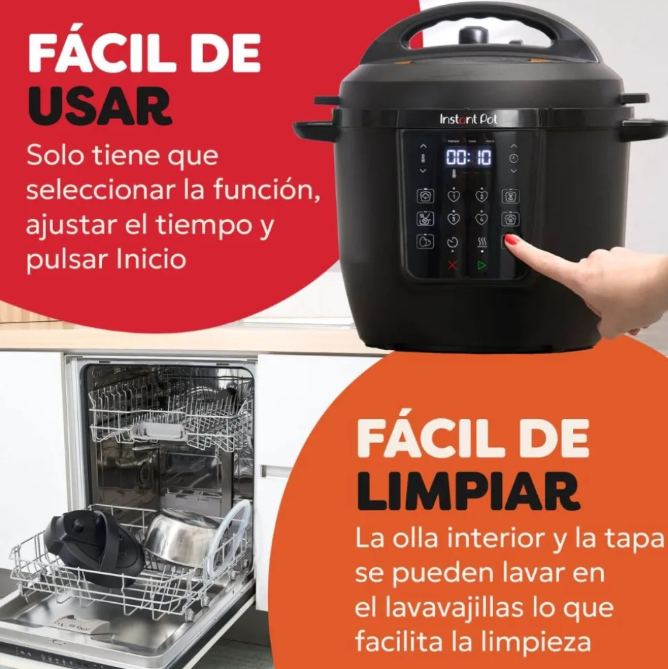 Olla multifunción eléctrica Classic negra, 5,7 l - Instant Pot