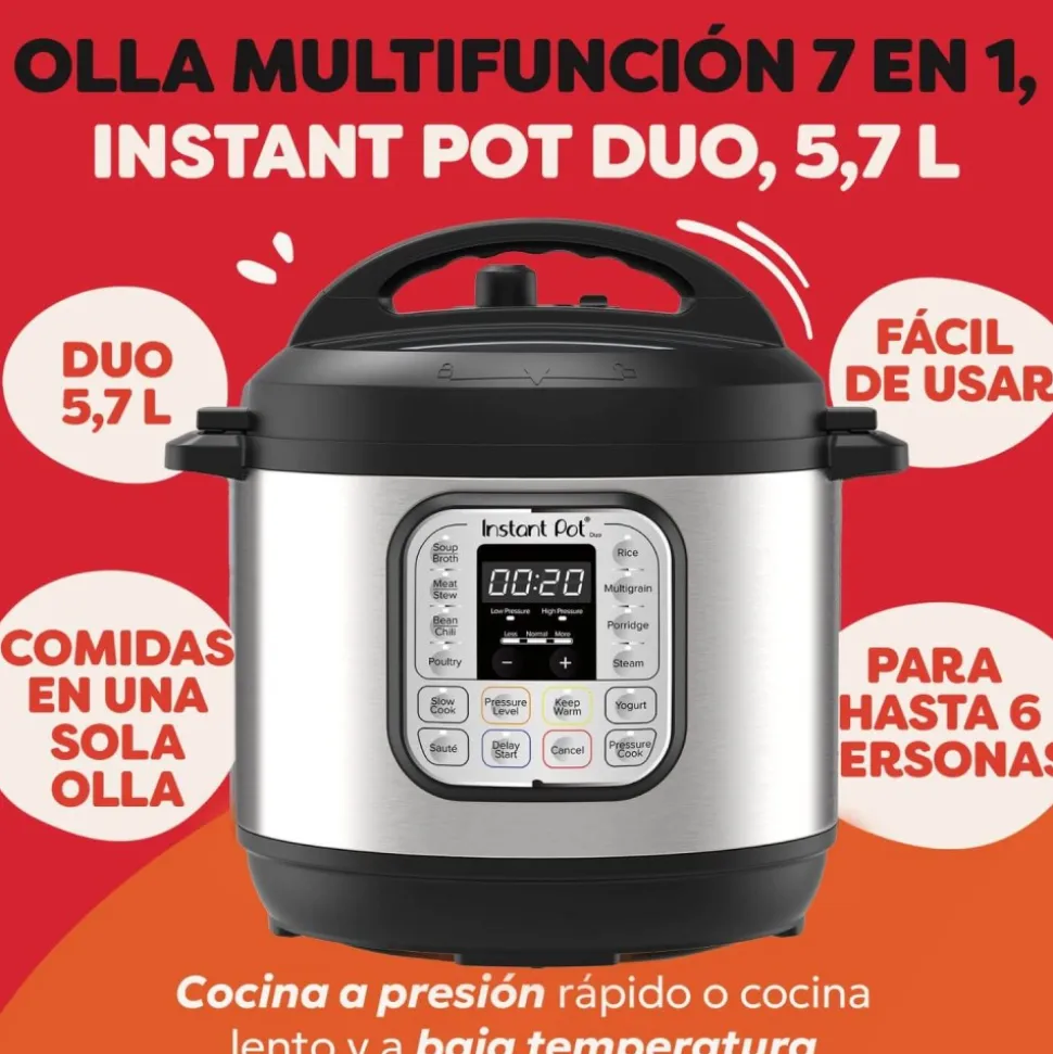 Olla multifunción eléctrica Duo, 5,7 l - Instant Pot