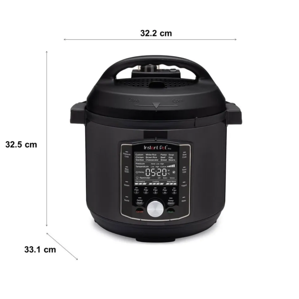 Olla multifunción eléctrica Pro negra, 5,7 l - Instant Pot