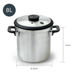 Olla rápida de acero inoxidable Sicuro, 8 l - Lacor