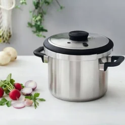 Olla rápida de acero inoxidable Sicuro, 6 l - Lacor