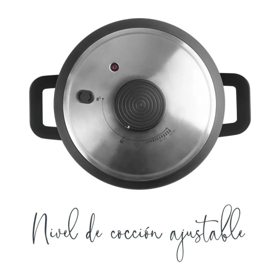 Olla rápida de acero inoxidable Sicuro, 6 l - Lacor