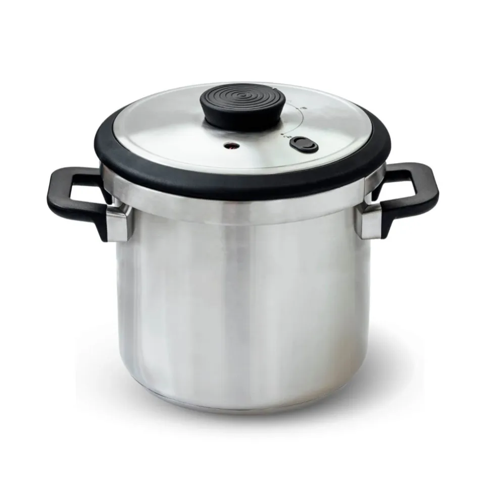 Olla rápida de acero inoxidable Sicuro, 6 l - Lacor