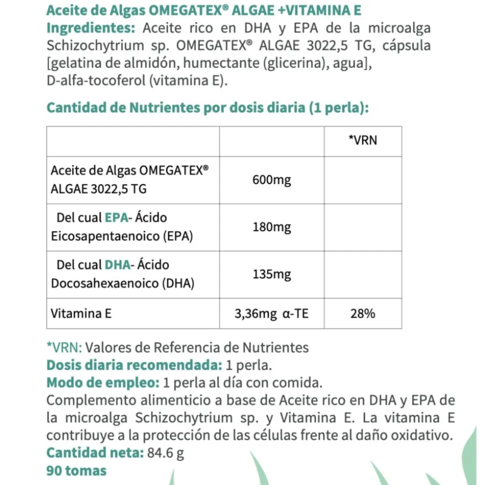 Omega 3 vegano OMEGATEX®, 90 cápsulas - OFM