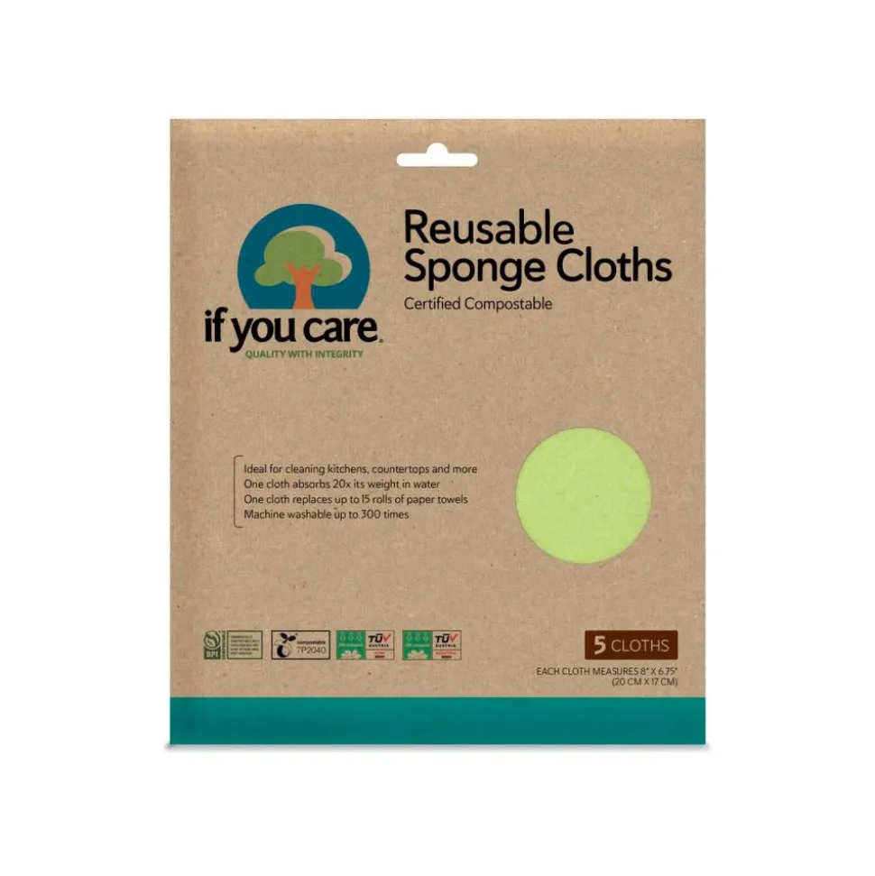 Pack 5 bayetas ecológicas de papel reutilizables - If you care