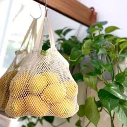 Pack 3 bolsas reutilizables de malla de algodón orgánico - Bobbibags