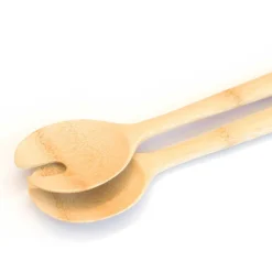 Pack de 2 cubiertos de ensalada para servir y mezclar, de bambú - Pebbly