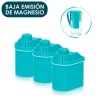Pack 3 filtros de repuesto con coco para depurar e ionizar el agua, baja emisión de magnesio - Alkanatur