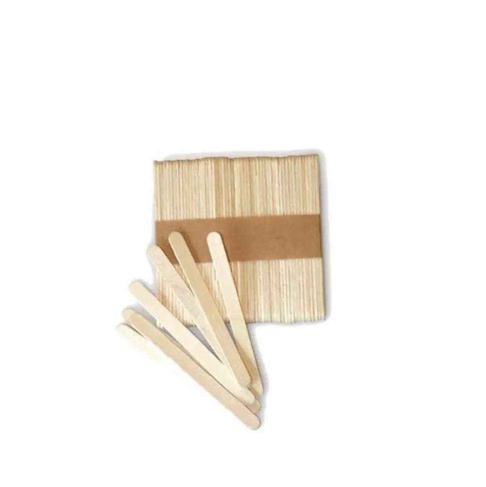 Pack 100 palos de madera para helado