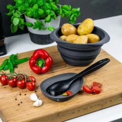 Pack 2 reposa-utensilios de cocina, de silicona platino