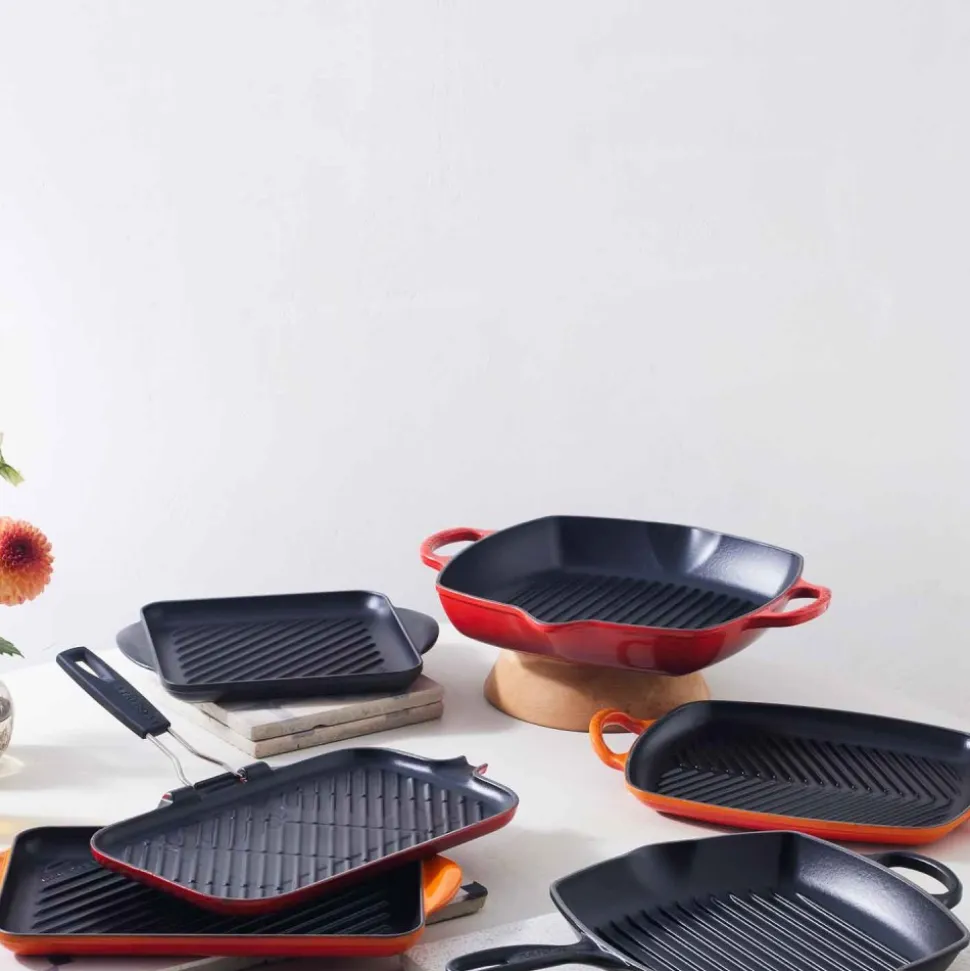 Parrilla de hierro fundido, 32 cm, color volcánico - Le Creuset