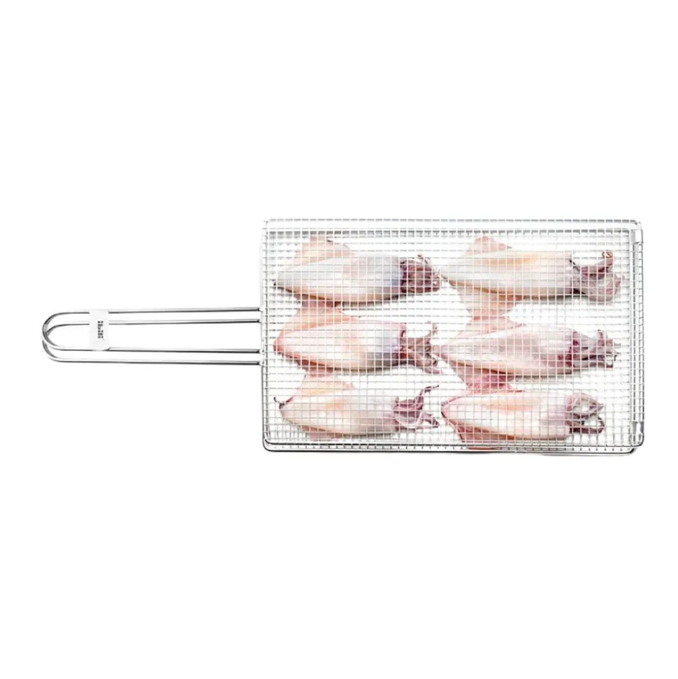 Parrilla doble de acero inoxidable de malla fina, 30 cm - Ibili