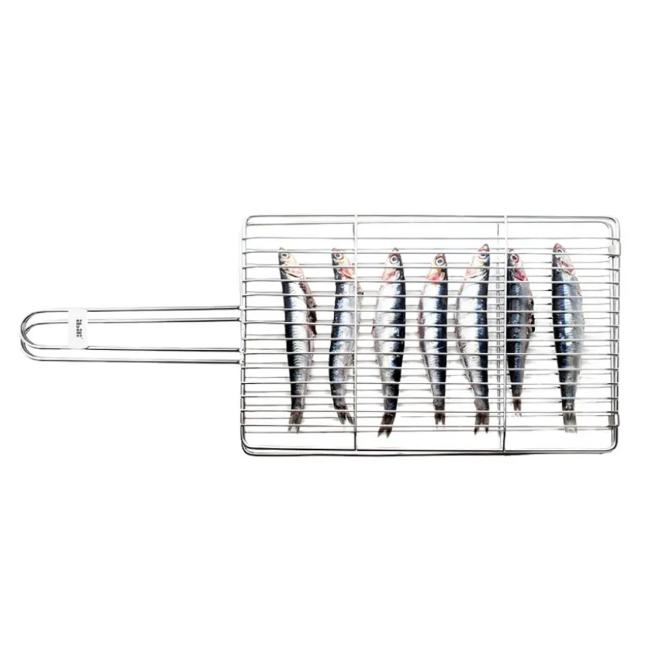 Parrilla doble de acero inoxidable, 30 cm - Ibili