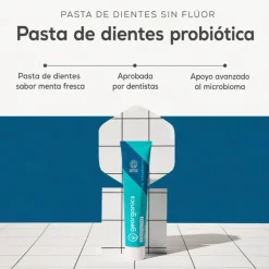 Pasta de dientes sin flúor con hidroxiapatita, probióticos y prebióticos, sabor menta, 75 ml - Georganics