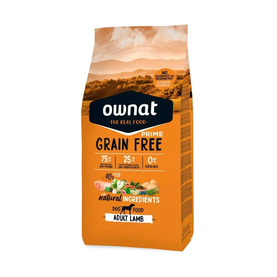 Pienso para perros de cordero sin cereales, GF Prime, 12 kg - Ownat