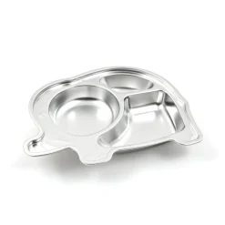 Plato con compartimentos para niños de acero inoxidable, elefante - Joli monde