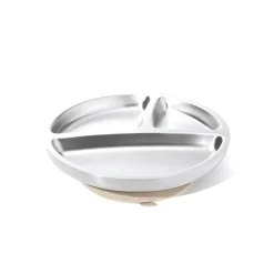 Plato con compartimentos y ventosa para niños de acero inoxidable - Joli monde