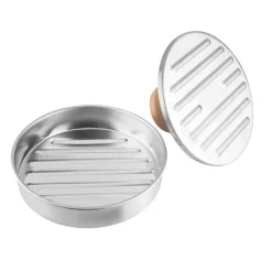 Prensa para hamburguesas de acero inoxidable Crust, 12,5 cm - Lacor