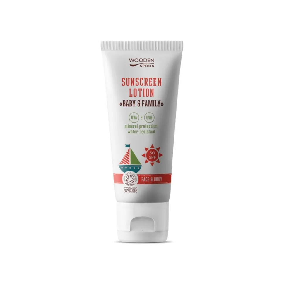 Protector solar ecológico familiar SPF 50, 100 ml - Wooden Spoon