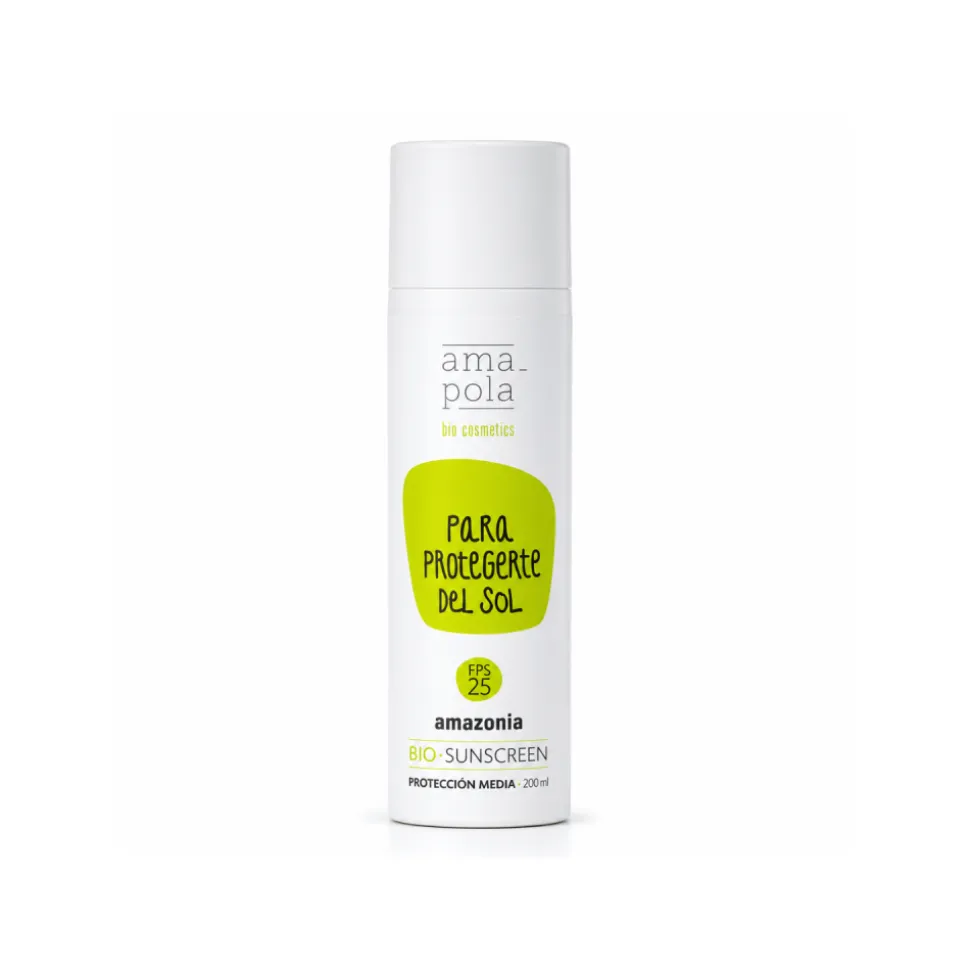 Protector solar ecológico SPF 25, 200 ml - Amapola Biocosmetics