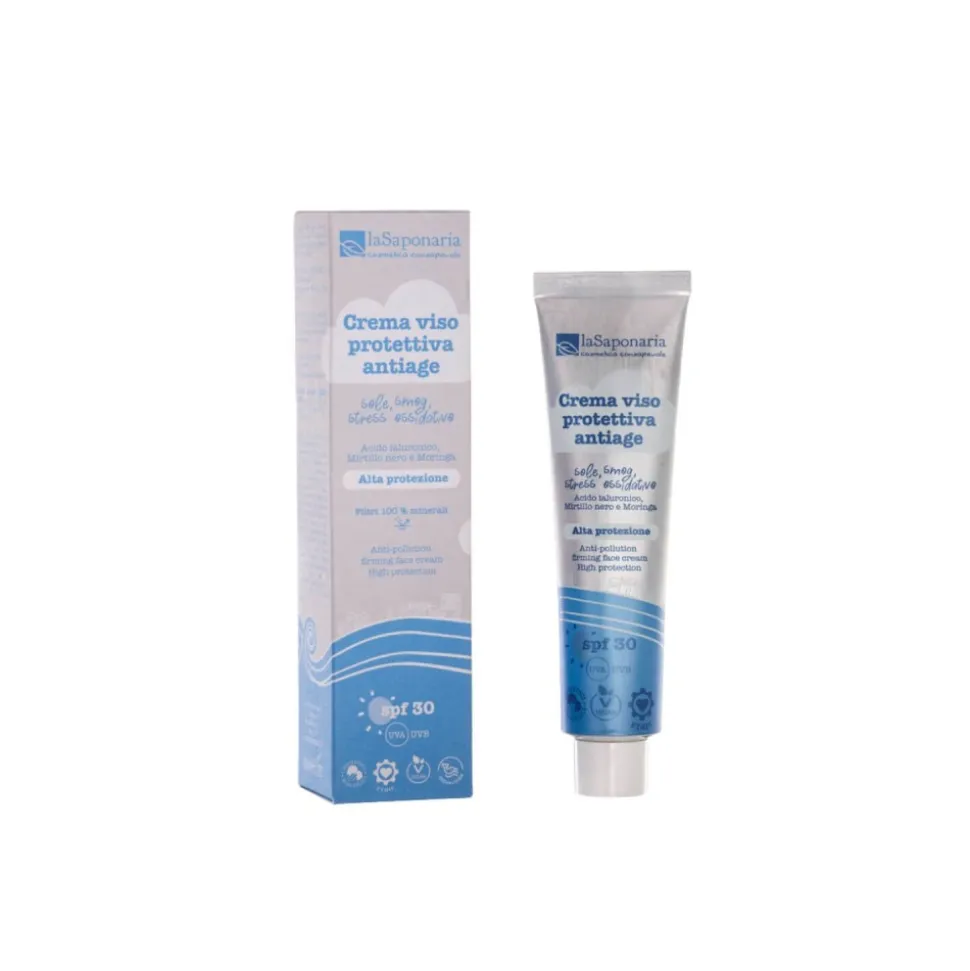 Protector solar facial anti-edad ecológico SPF 30, 40 ml - La Saponaria