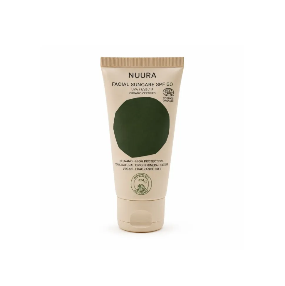 Protector solar facial ecológico para toda la familia SPF 50, 50 ml - Nuura