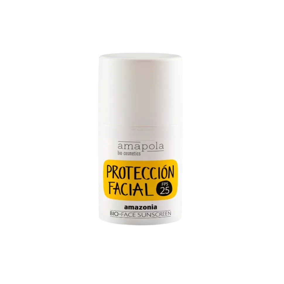 Protector solar facial ecológico SPF 25, 50 ml - Amapola Biocosmetics