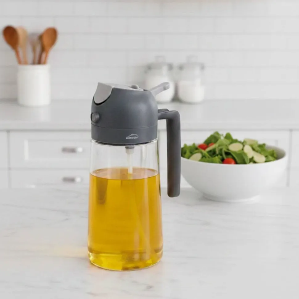 Pulverizador de aceite de cristal 2 en 1, 470 ml - Lacor
