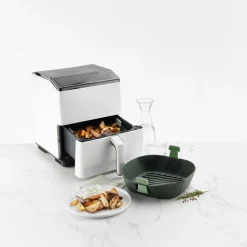 Recipiente de silicona platino para freidora de aire, 5 l - Lekue
