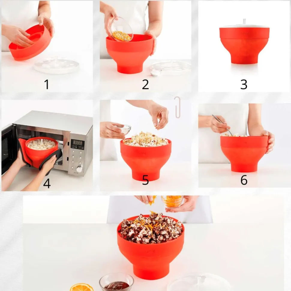 Recipiente para palomitas de silicona platino - Lékué