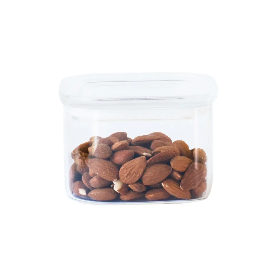 Recipiente y tapa de cristal, hermético, 500 ml - Pebbly
