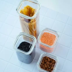 Recipiente y tapa de cristal, hermético, 500 ml - Pebbly