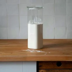 Recipiente y tapa de cristal, hermético, 2200 ml - Pebbly