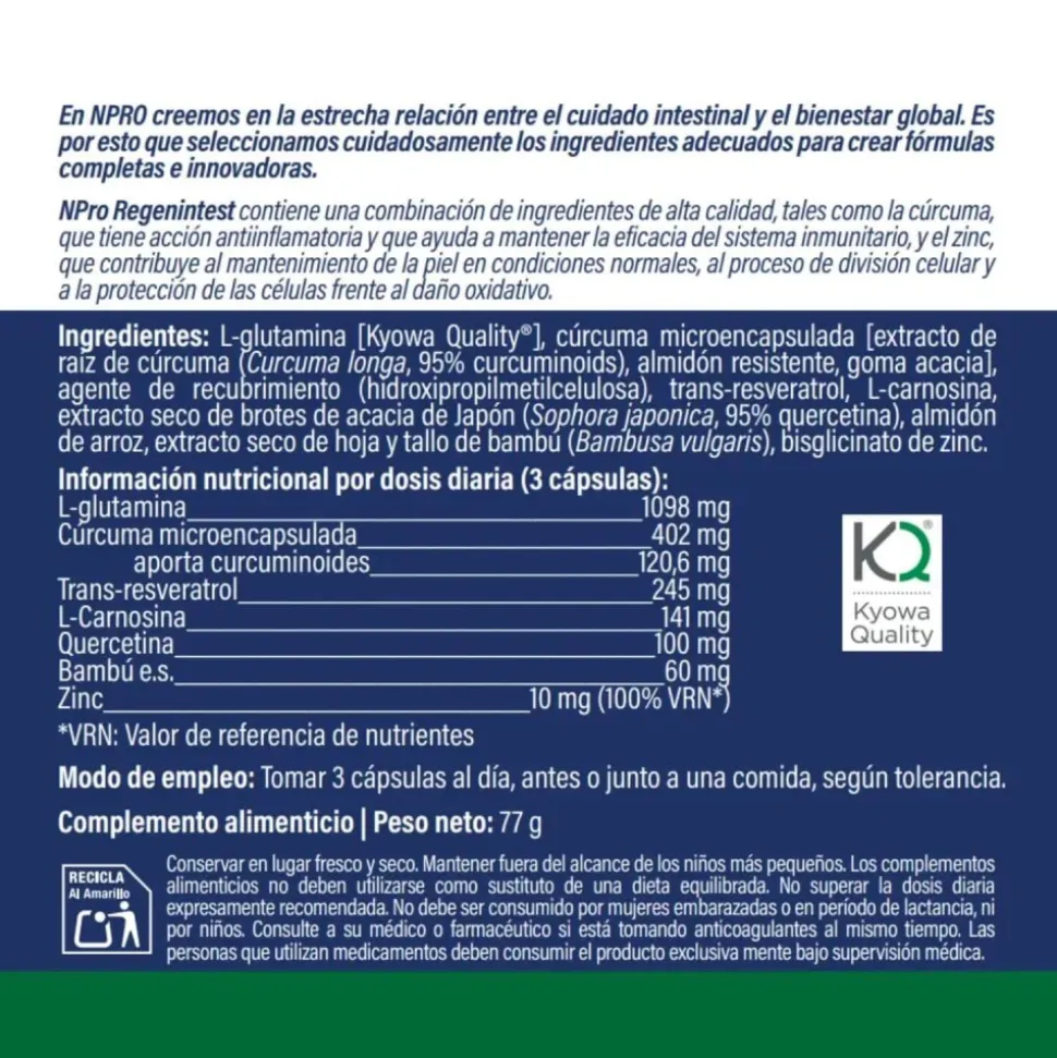 Regenintest, 90 cápsulas - NPRO