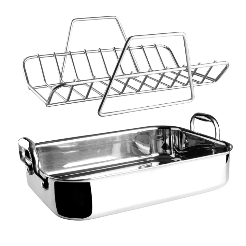Rejilla para bandeja de acero inoxidable honda, trichef, 35 cm - Lacor