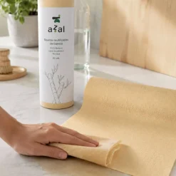Rollo de 20 bayetas ecológicas de bambú reutilizables - Azal