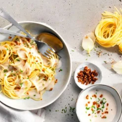 Salsa carbonara vegana y ecológica, sin gluten - Biovegan
