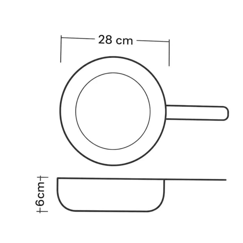 Sartén para barbacoa de acero inoxidable, 28 cm - Ibili