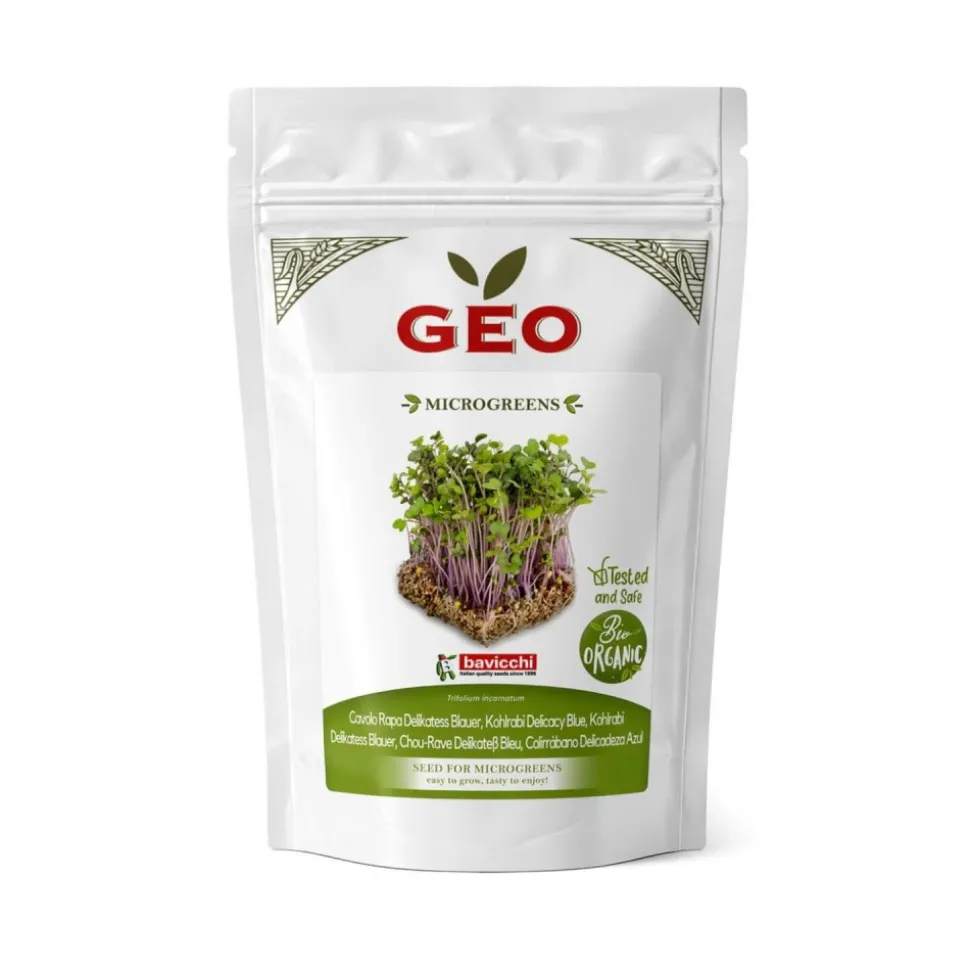 Semillas de colinabo Delicadeza azul para microgreens ecológicas, 300 g - Bavicchi GEO