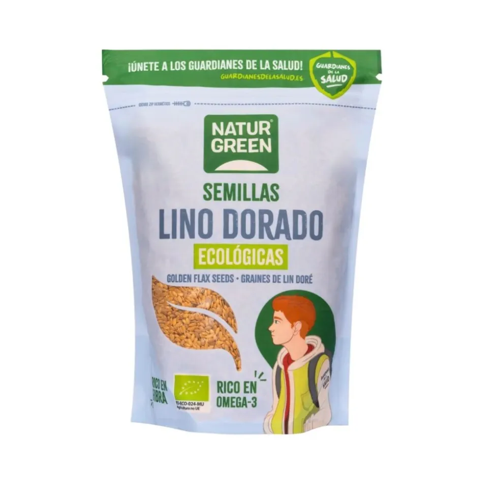 Semillas de lino dorado ecológicas, 500 g - Naturgreen