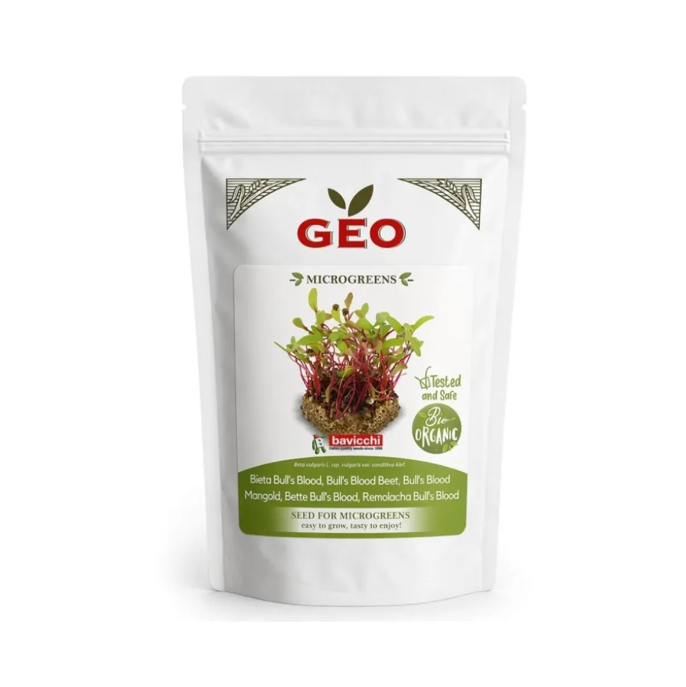 Semillas de remolacha Bull’s Blood para microgreens ecológicas, 200 g - Bavicchi GEO